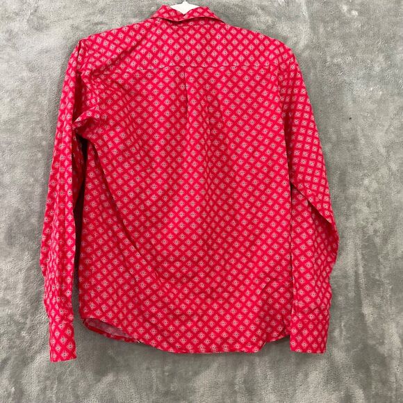 Cinch Boys Button Up Long Sleeve Shirt Red Size Large Boy 12 Rodeo Cowboy pocket - Picture 3 of 13